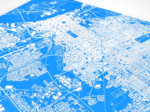 Cityscape Savannah Georgia United States 3D Model