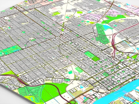 Cityscape Savannah Georgia United States 3D Model