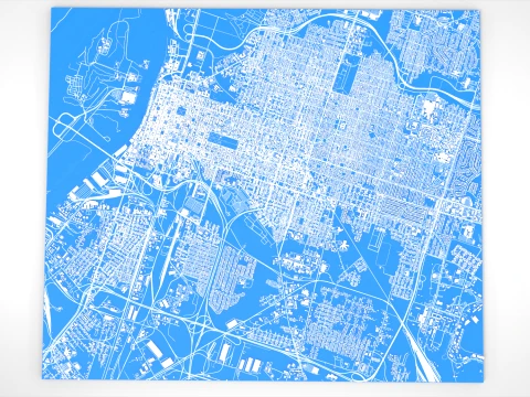 Cityscape Savannah Georgia United States 3D Model