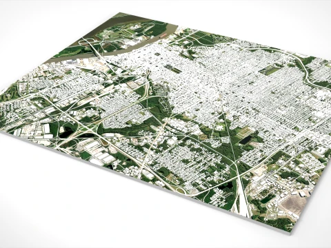 Cityscape Savannah Georgia United States 3D Model