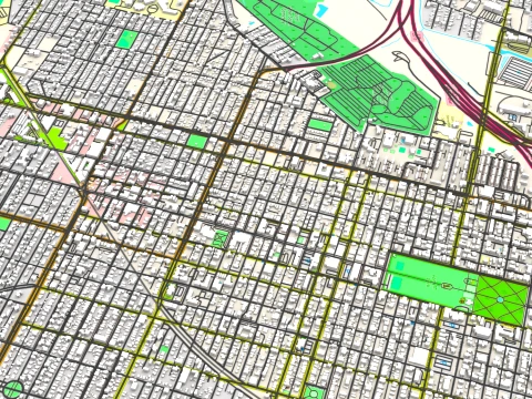 Cityscape Savannah Georgia United States 3D Model