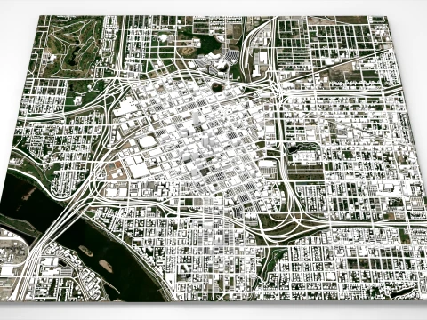 Cityscape Tulsa Oklahoma United States 3D Model