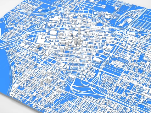 Cityscape Tulsa Oklahoma United States 3D Model