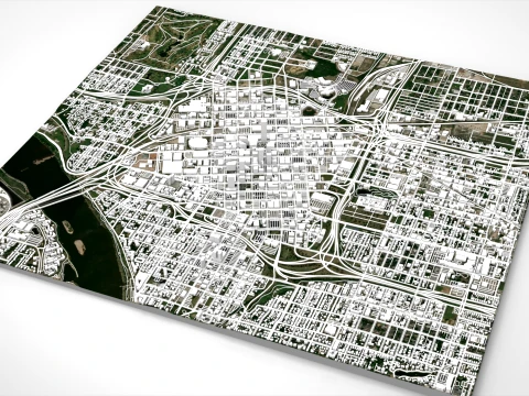 Cityscape Tulsa Oklahoma United States 3D Model