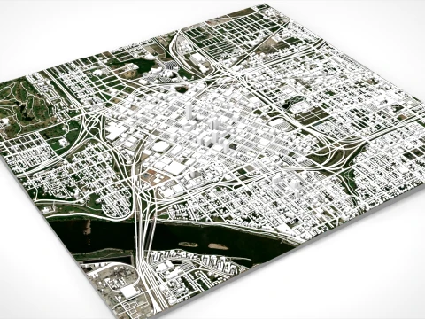 Cityscape Tulsa Oklahoma United States 3D Model