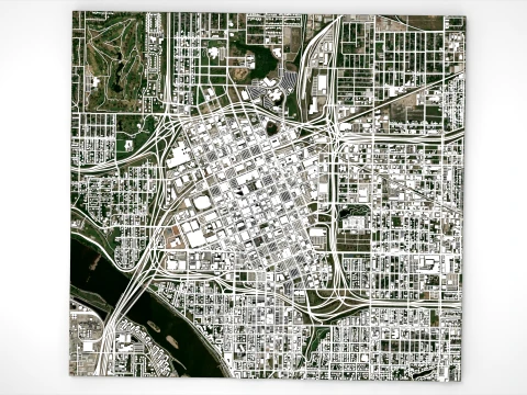 Cityscape Tulsa Oklahoma United States 3D Model