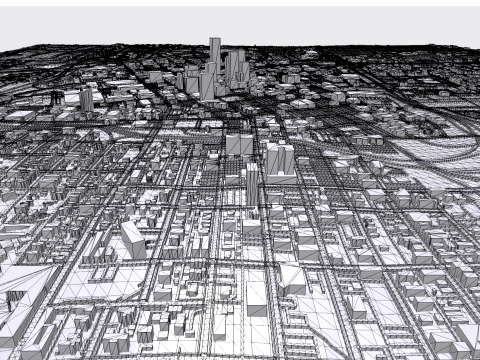 Cityscape Tulsa Oklahoma United States 3D Model