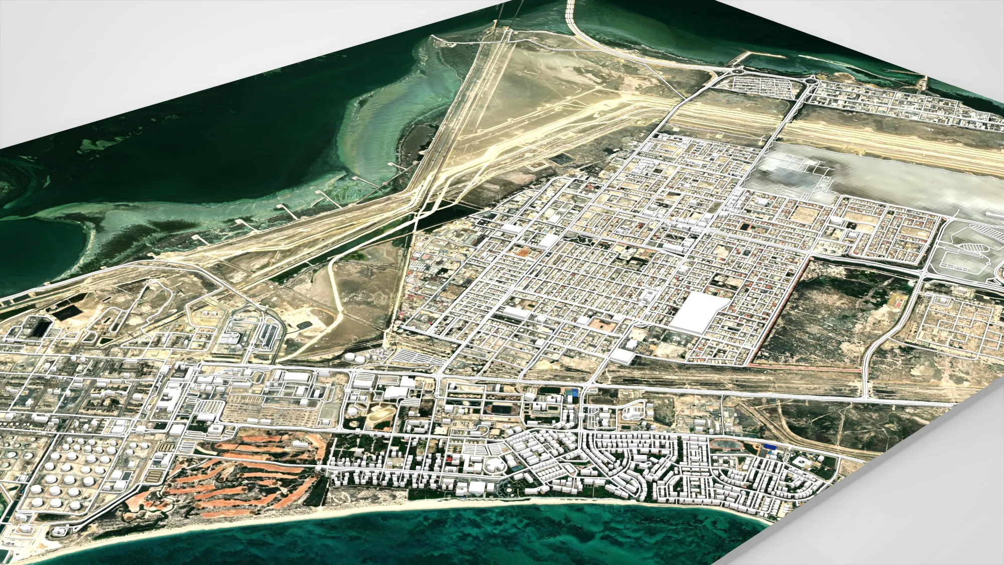 Cityscape Ras Tanura Saudi Arabia 3D Model .c4d .max .obj .3ds .fbx .stl .blend 