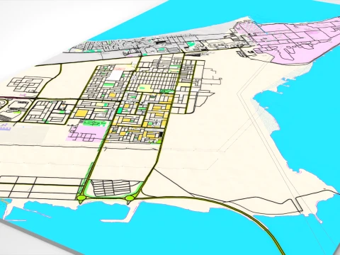 Cityscape Ras Tanura Saudi Arabia 3D Model