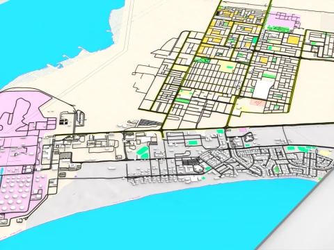 Cityscape Ras Tanura Saudi Arabia 3D Model