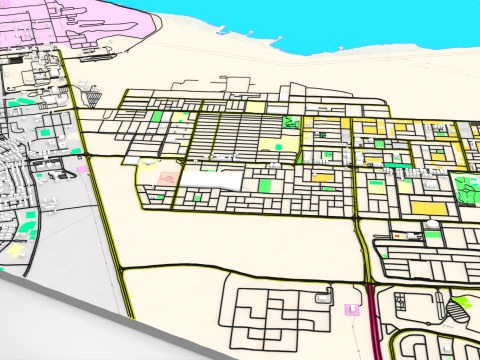 Cityscape Ras Tanura Saudi Arabia 3D Model