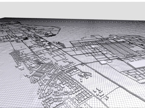 Cityscape Ras Tanura Saudi Arabia 3D Model