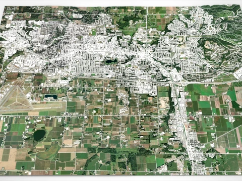 Cityscape Abbotsford Canada 3D Model