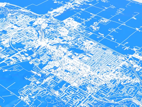 Cityscape Abbotsford Canada 3D Model