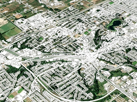 Cityscape Abbotsford Canada 3D Model