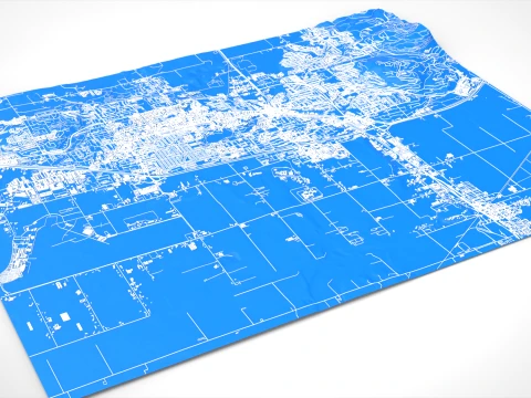 Cityscape Abbotsford Canada 3D Model