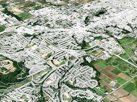 Cityscape Abbotsford Canada 3D Model
