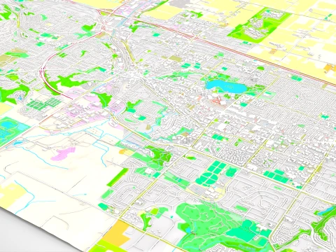 Cityscape Abbotsford Canada 3D Model