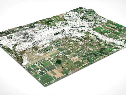Cityscape Abbotsford Canada 3D Model