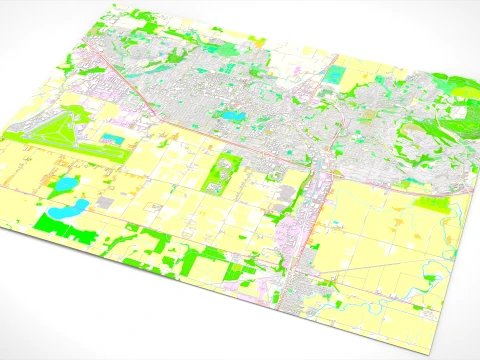 Cityscape Abbotsford Canada 3D Model