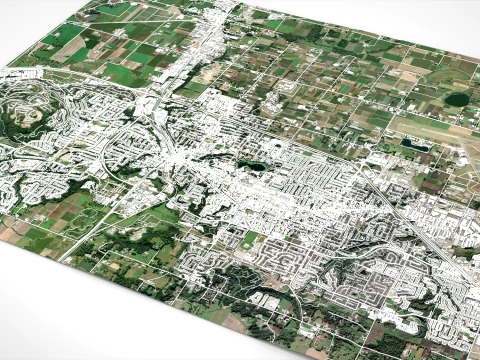 Cityscape Abbotsford Canada 3D Model