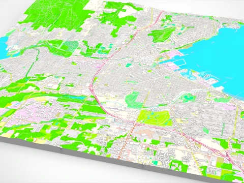 Cityscape Bellingham Whatcom County Washington USA Modelo 3D