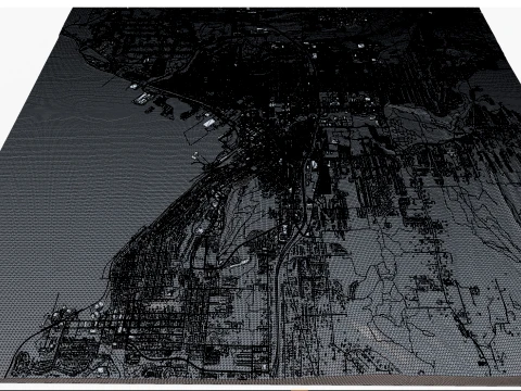 Cityscape Bellingham Whatcom County Washington USA 3D Model