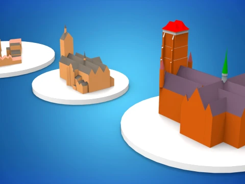 Best Gdansk Architectural Buildings 3D Model