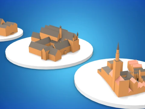 Best Gdansk Architectural Buildings 3D Model