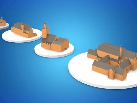 Best Gdansk Architectural Buildings 3D Model