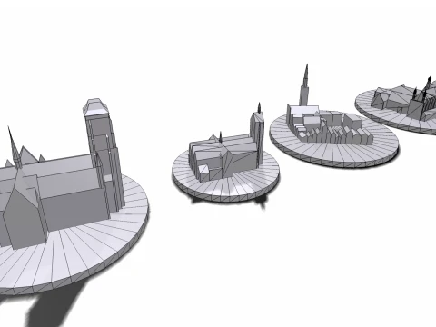 Best Gdansk Architectural Buildings 3D Model