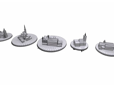 Best Gdansk Architectural Buildings 3D Model