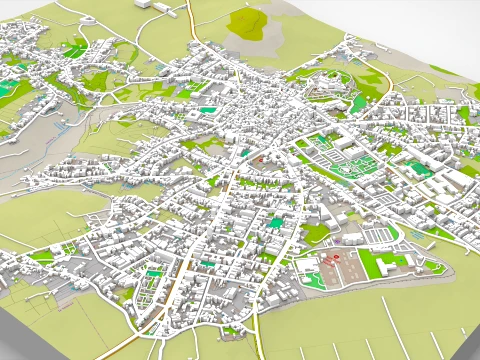 Cityscape Rabat Malta 3D Model