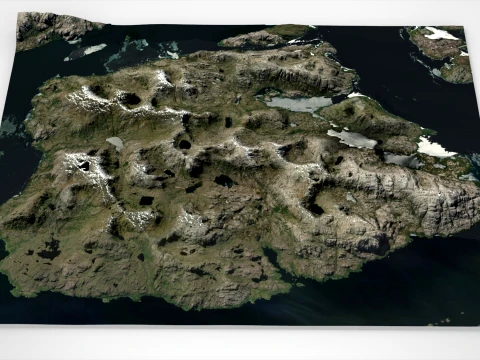 Evans Island Chile 3D Model