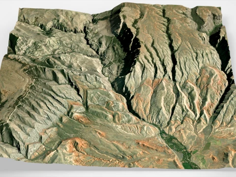 Mountain landscape The Bighorn National Forest USA 3D Модель