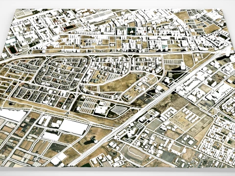 Cityscape Dammam Saudi Arabia 3D Модель