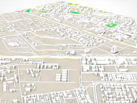 Cityscape Dammam Saudi Arabia 3D Model