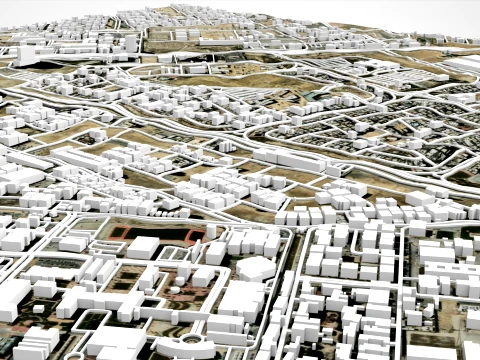 Cityscape Dammam Saudi Arabia 3D Model