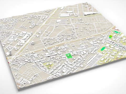 Cityscape Dammam Saudi Arabia 3D Model