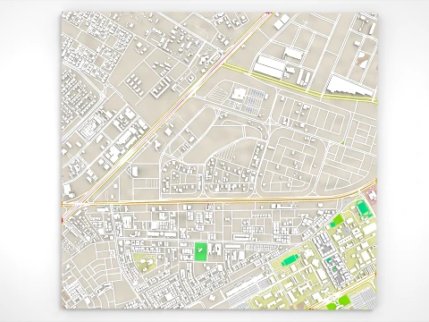 Cityscape Dammam Saudi Arabia 3D Model