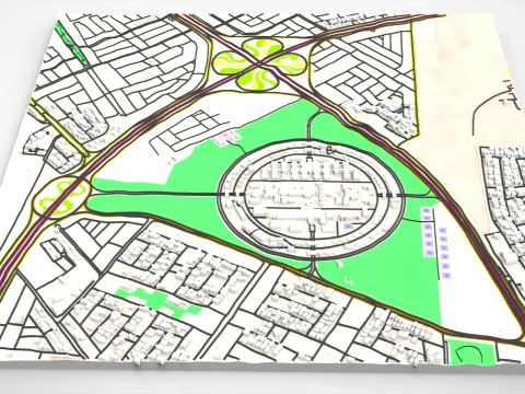 Cityscape Dammam Saudi Arabia 3D Model