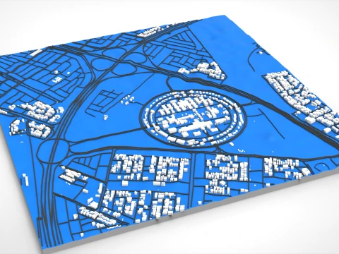 Cityscape Dammam Saudi Arabia 3D Model
