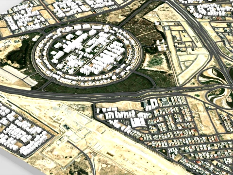 Cityscape Dammam Saudi Arabia 3D Model