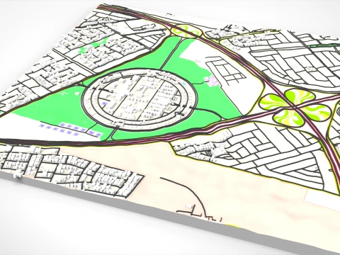 Cityscape Dammam Saudi Arabia 3D Model