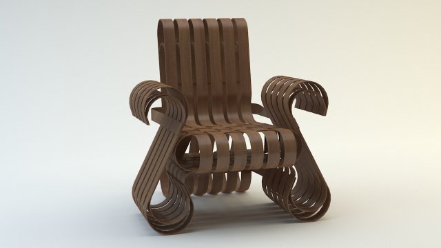 wooden chair 3D Model .c4d .max .obj .3ds .fbx .stl .blend