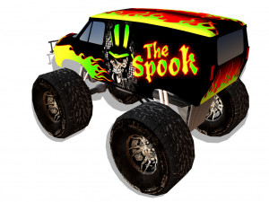 fire monster truck Modelo 3D