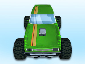 green monster truck Modelo 3D
