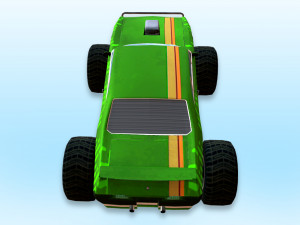 green monster truck Modelo 3D