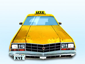 low poly taxi car 3D Model
