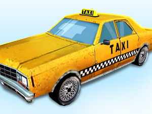 low poly taxi car 3D Model